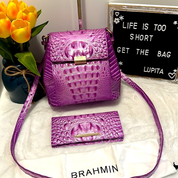 Brahmin Lilac Essence Margo and Ady wallet set - Picture 3 of 15